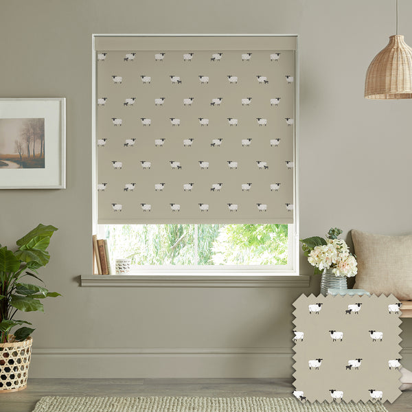 sophie allport Sheep Sand Made to Measure Roller Blind
