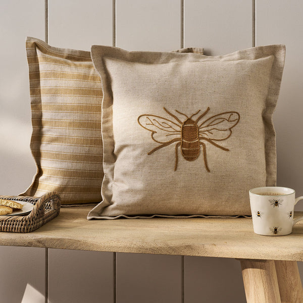 sophie allport Bees Embroidered Cushion