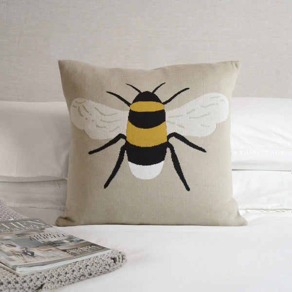 Sophie Allport Bees Knitted Cushion