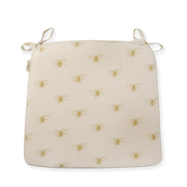 Sophie Allport Bees Linen Seat Cushion