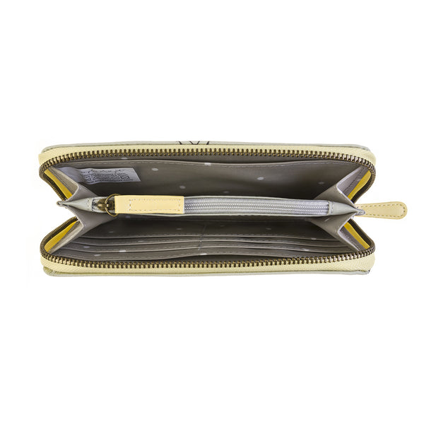 Sophie Allport Bees Oilcloth Zipped Wallet Purse