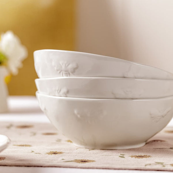 sophie allport Bees White Stoneware Dessert Bowl