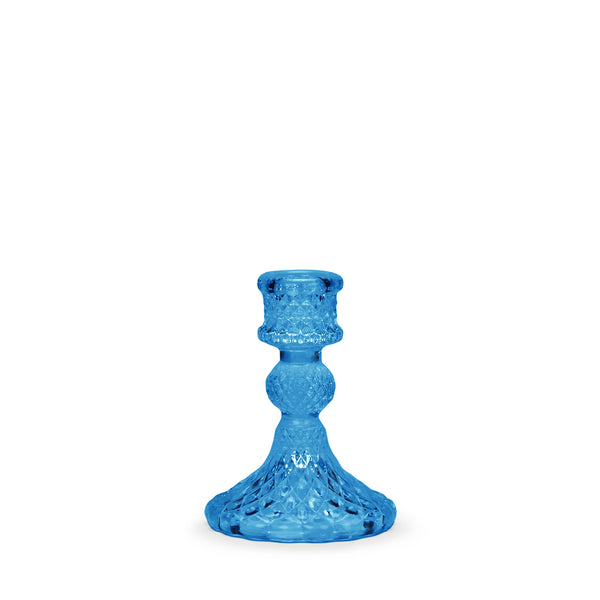 sophie allport Blue Harlequin Glass Candlestick