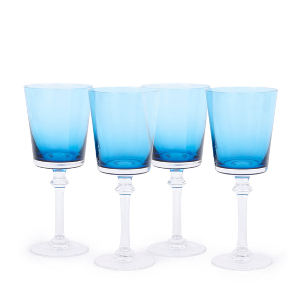 Sophie Allport Blue Wine Glasses (Set Of 4)