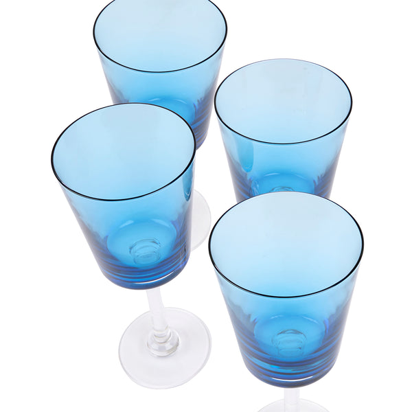 Sophie Allport Blue Wine Glasses (Set Of 4)