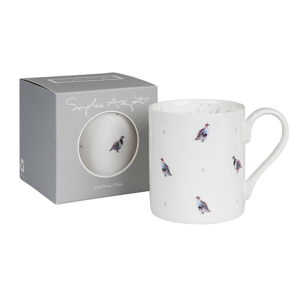 Sophie Allport Bonjour Hello Partridge & Dot Mug