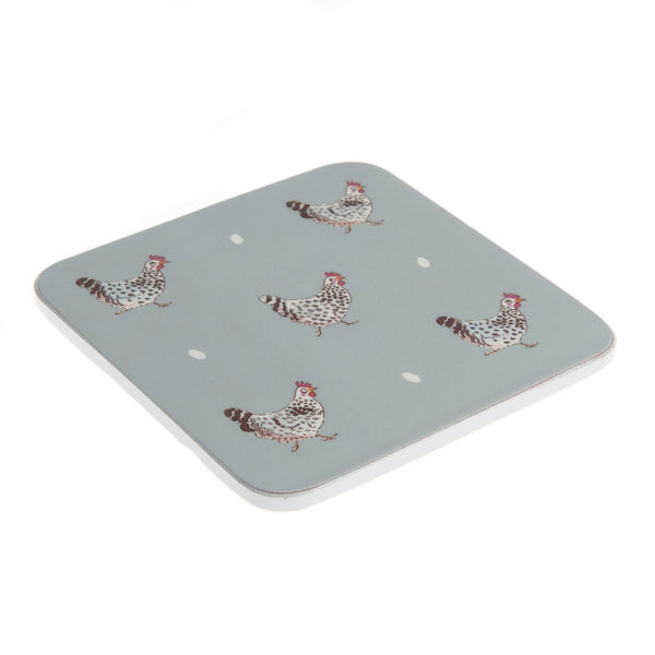 Sophie Allport Chicken Coasters (Set Of 4)