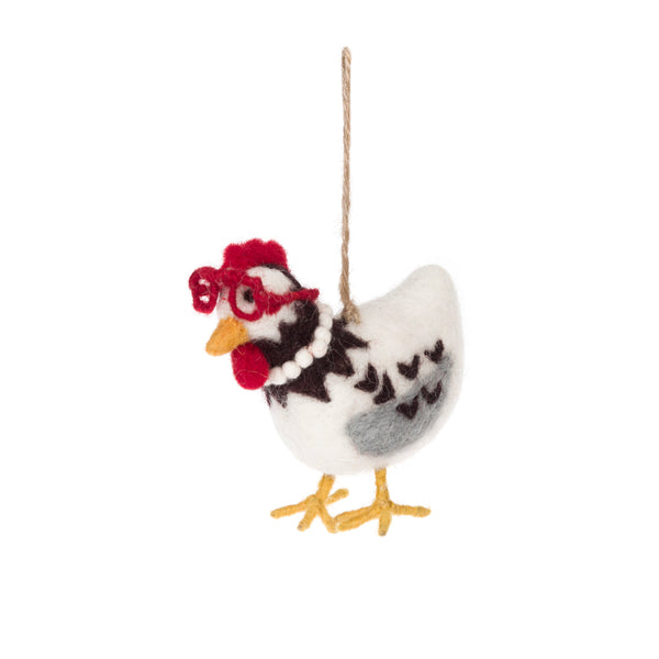 Sophie Allport Chicken Felt Decoration