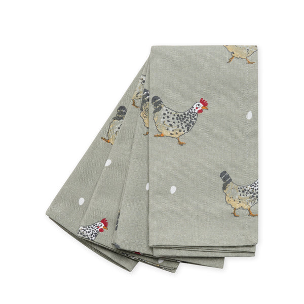 sophie allport Chicken Napkins (Set of 4)