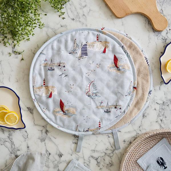 sophie allport Coastal Boats Circular Hob Cover