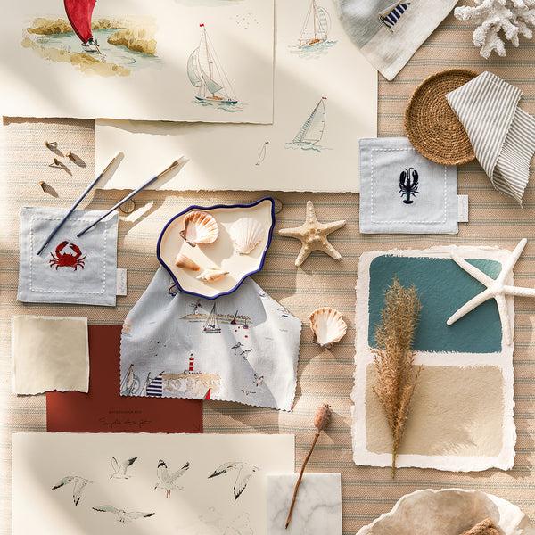 Sophie Allport Coastal Boats Fabric By The Metre