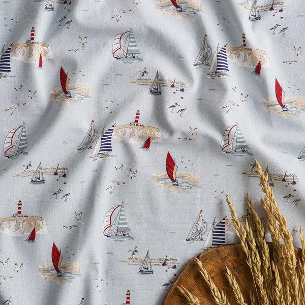 sophie allport Coastal Boats Fabric By The Metre