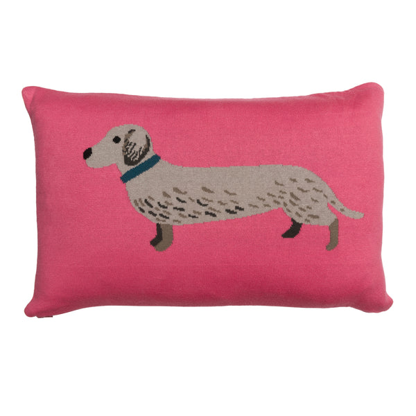 sophie allport Dachshund Knitted Cushion