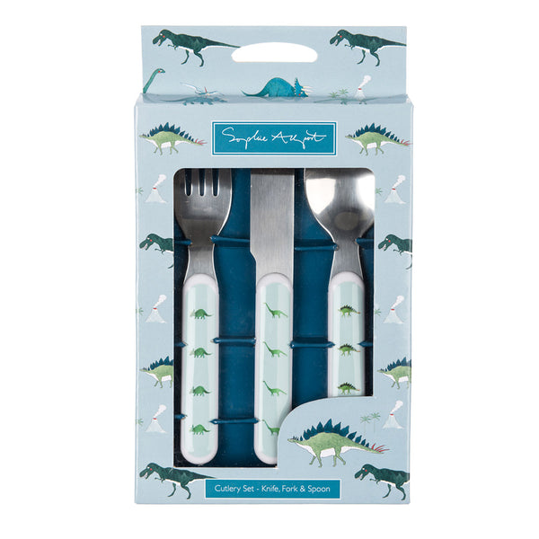 sophie allport Dinosaurs Kids Melamine Cutlery Set