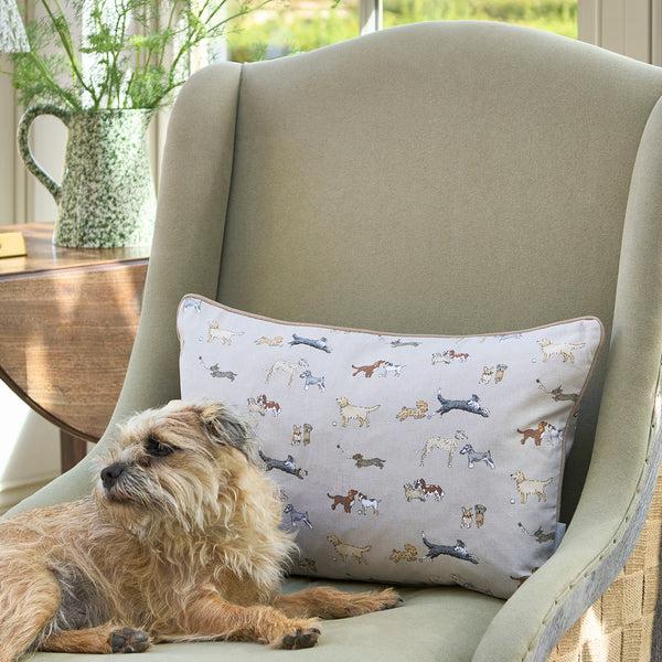 sophie allport Doggy Daycare Cushion - Rectangular
