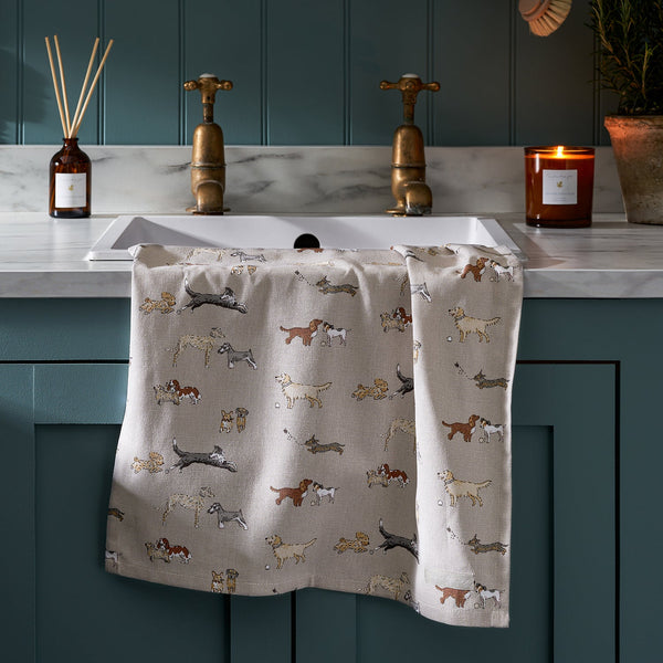sophie allport Doggy Daycare Tea Towel