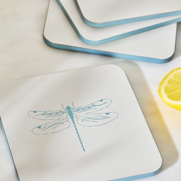 Sophie Allport Dragonfly White Coasters (Set Of 4)