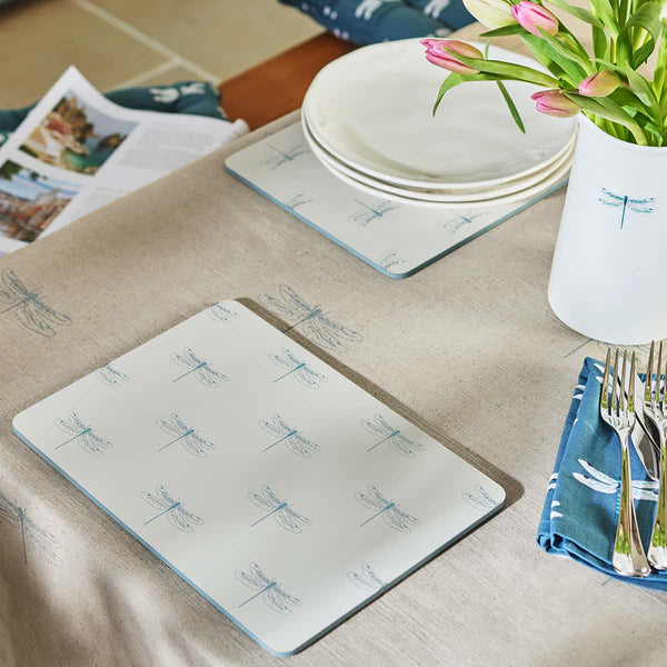 Sophie Allport Dragonfly White Placemats (Set Of 4)