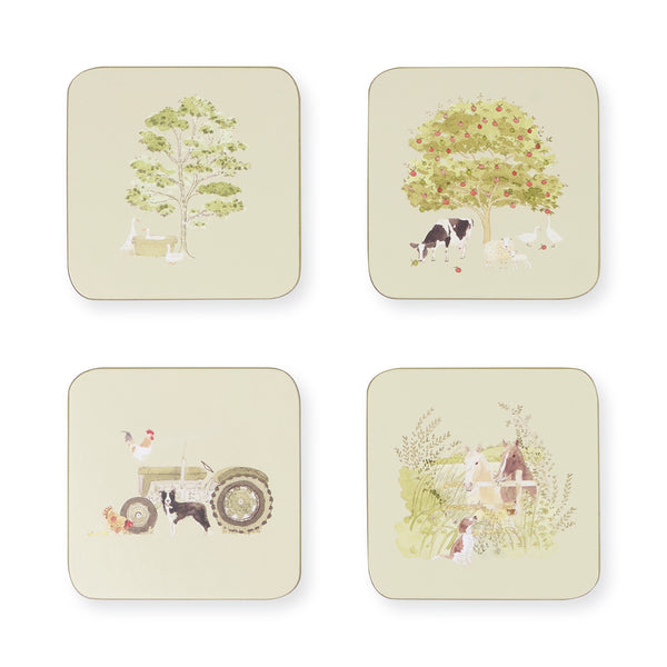 Sophie Allport Farm Friends Coasters (Set Of 4)