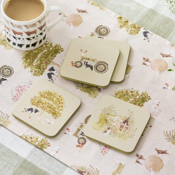 sophie allport Farm Friends Coasters (Set of 4)