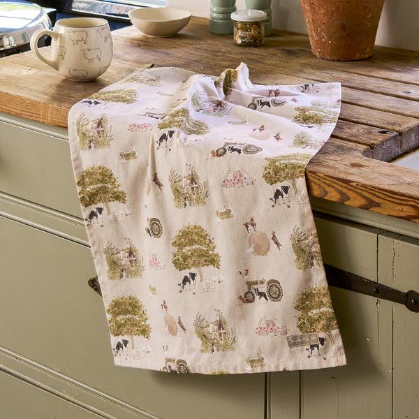sophie allport Farm Friends Tea Towel