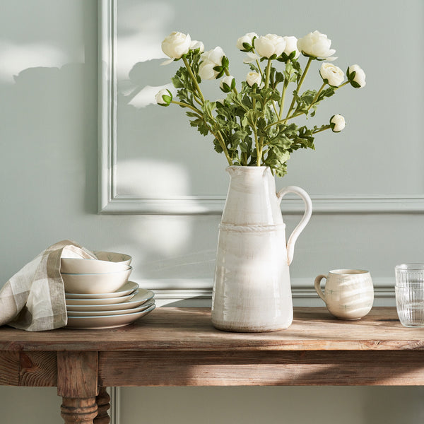 sophie allport Faux Ranunculus Spray - White