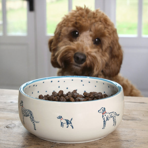 sophie allport Fetch Stoneware Dog Bowl