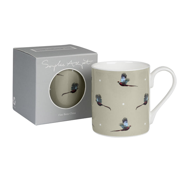 Sophie Allport Flying Pheasant Coloured Mug