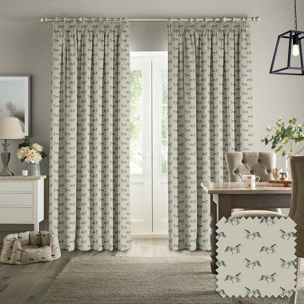Sophie Allport Grey Horse Made To Measure Curtains