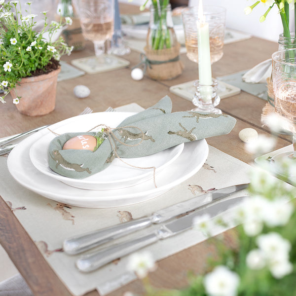 Sophie Allport Hare Fabric Placemats (Set Of 2)