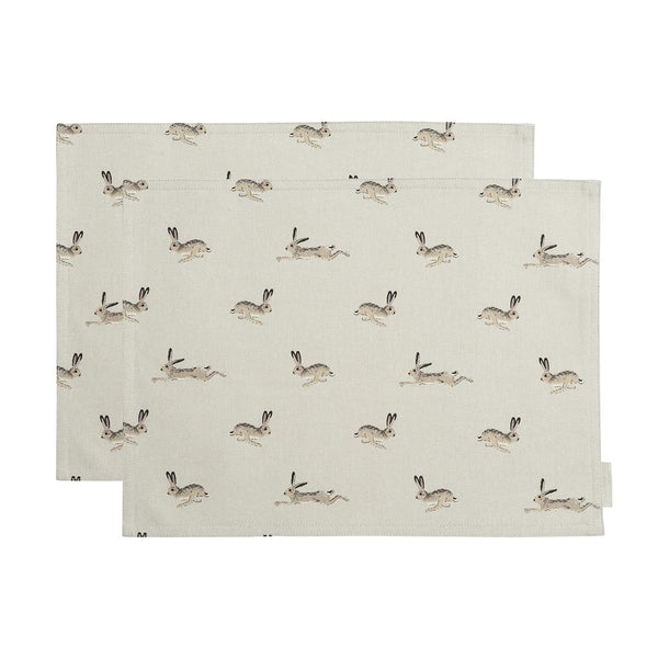sophie allport Hare Fabric Placemats (Set of 2)