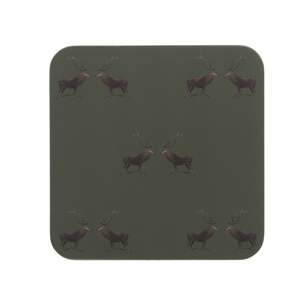 sophie allport Highland Stag Coasters (Set of 4)