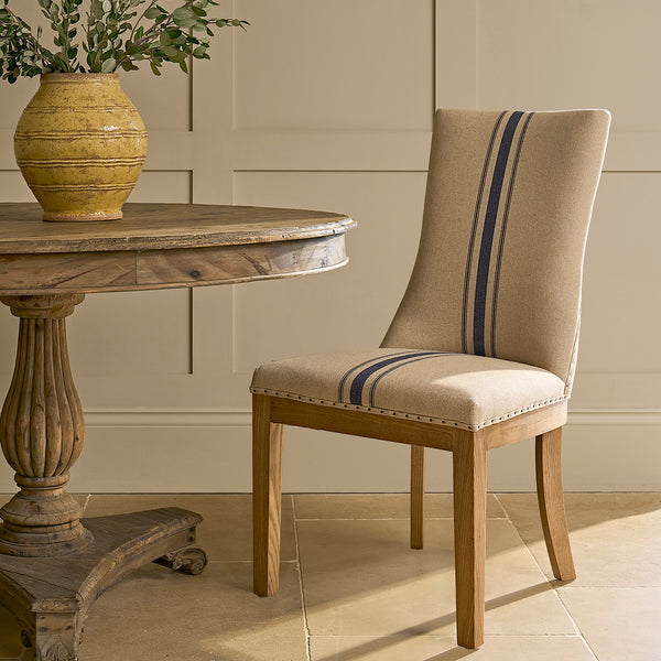 sophie allport Holkham Navy Stripe Dining Chair