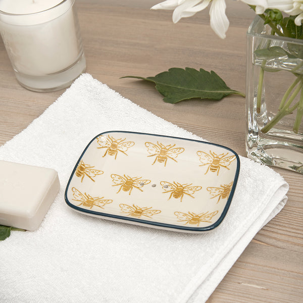 Sophie Allport Honey Bees Stoneware Soap Dish