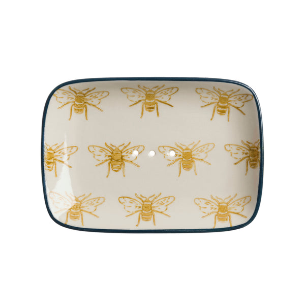 Sophie Allport Honey Bees Stoneware Soap Dish