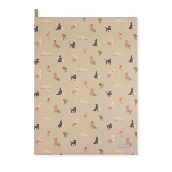Sophie Allport Labradors & Retrievers Tea Towel