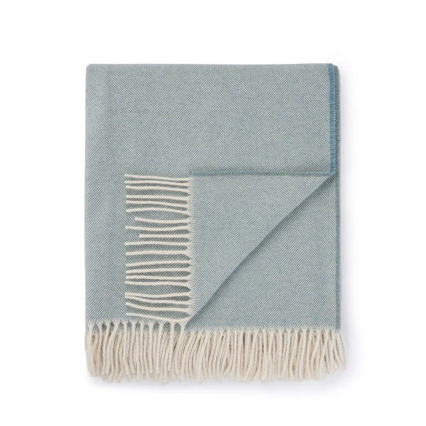 Sophie Allport Lambswool Throw - Blue