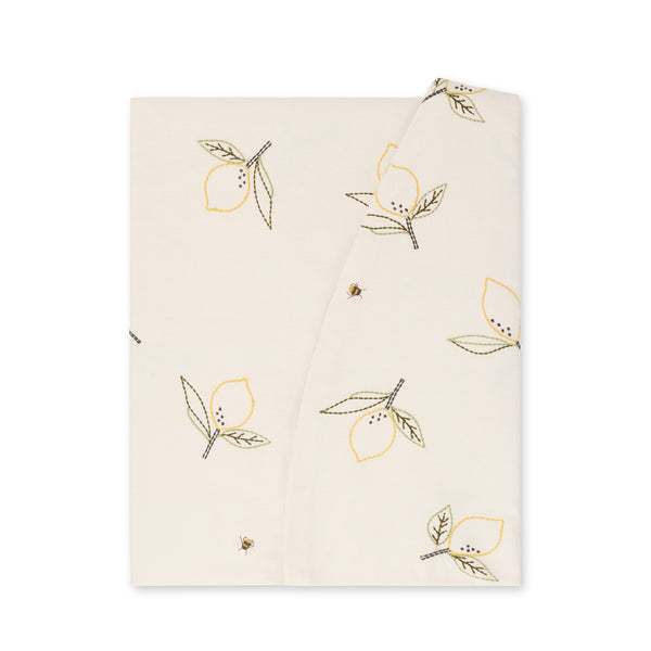 Sophie Allport Lemons Embroidered Round Tablecloth
