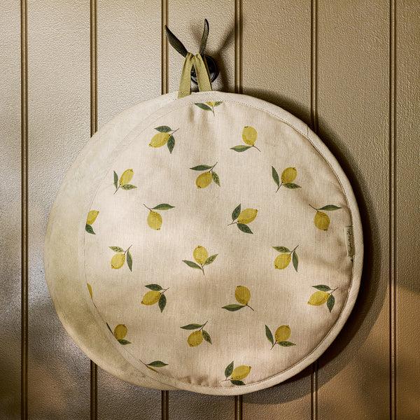 sophie allport Lemons Linen Circular Hob Cover
