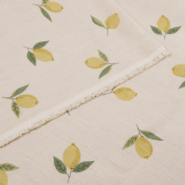 Sophie Allport Lemons Linen Fabric By The Metre