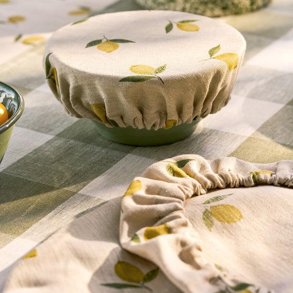 Sophie Allport Lemons Linen Food Covers (Set Of 3)