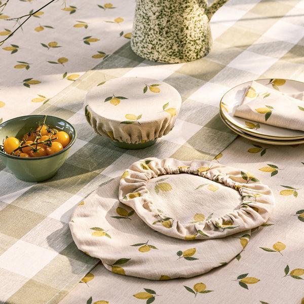 sophie allport Lemons Linen Food Covers (Set of 3)