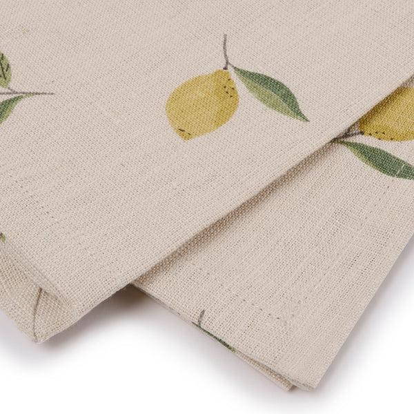 Sophie Allport Lemons Linen Napkins (Set Of 4)