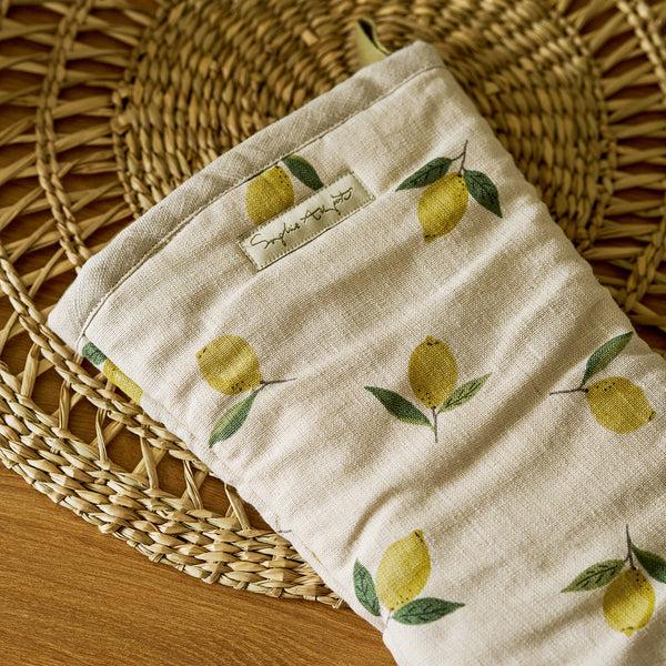 Sophie Allport Lemons Linen Oven Mitt