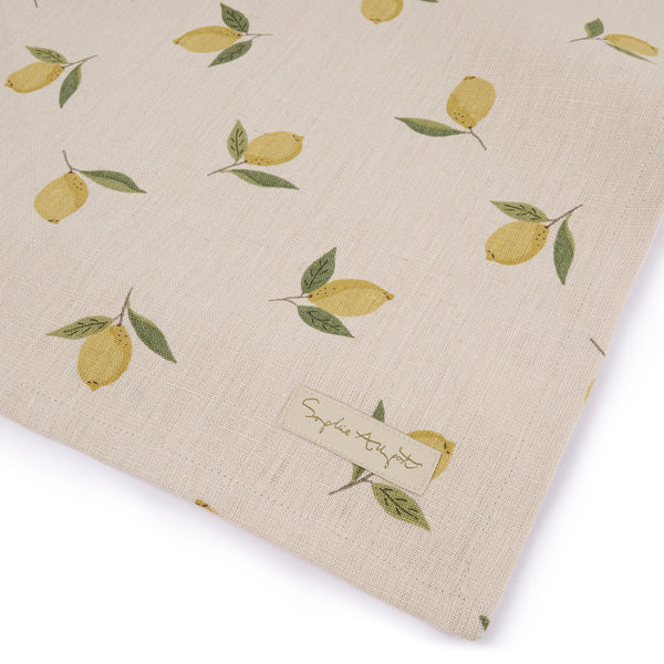 Sophie Allport Lemons Linen Table Runner