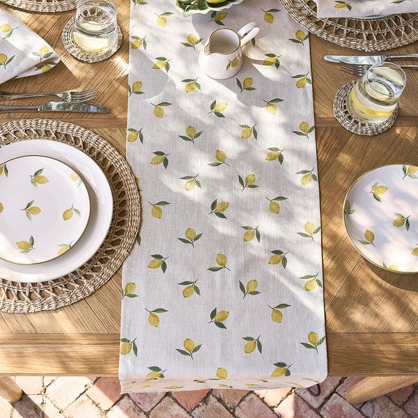 sophie allport Lemons Linen Table Runner