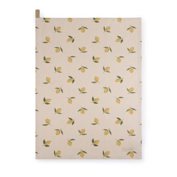 Sophie Allport Lemons Linen Tea Towel