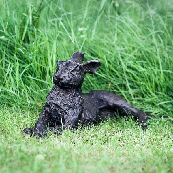 Sophie Allport Lying Down Hare Bronze Sculpture