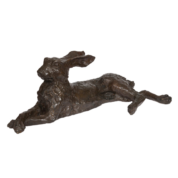 Sophie Allport Lying Down Hare Bronze Sculpture