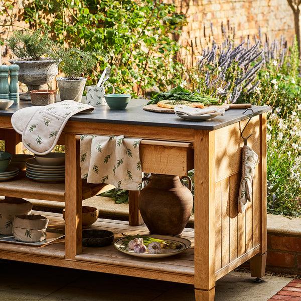 Sophie Allport Olive Linen Bread Baskets (Set Of 2)